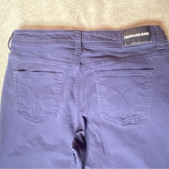 Men’s Calvin Klein Dark Blue Pants Cotton (Not Denim) Size 4 - Pre-Loved - Picture 8 of 10